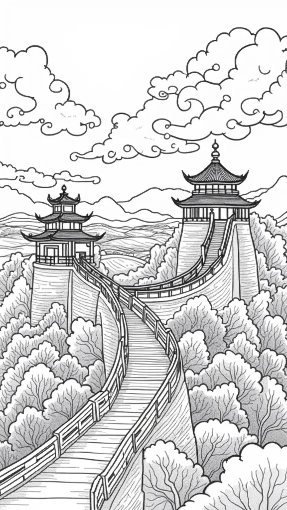 ancient china coloring pages